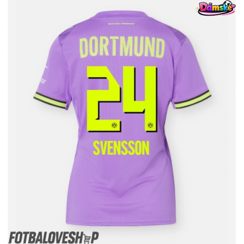 Borussia Dortmund Daniel Svensson #24 Dámské Alternativní Dres 2026-27 Krátký Rukáv
