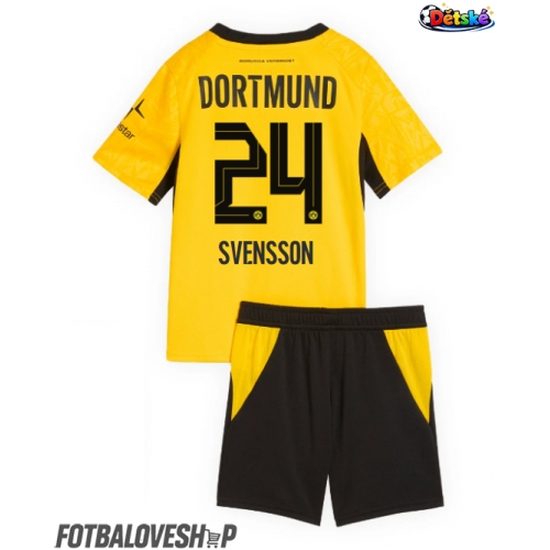 Borussia Dortmund Daniel Svensson #24 Dětské Domácí Dres 2026-27 Krátký Rukáv (+ trenýrky)