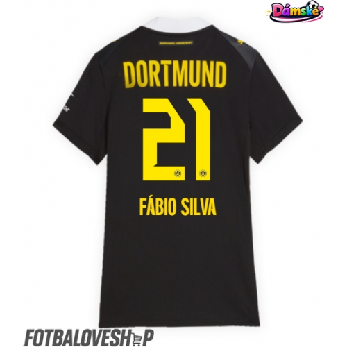 Borussia Dortmund Fabio Silva #21 Dámské Venkovní Dres 2026-27 Krátký Rukáv