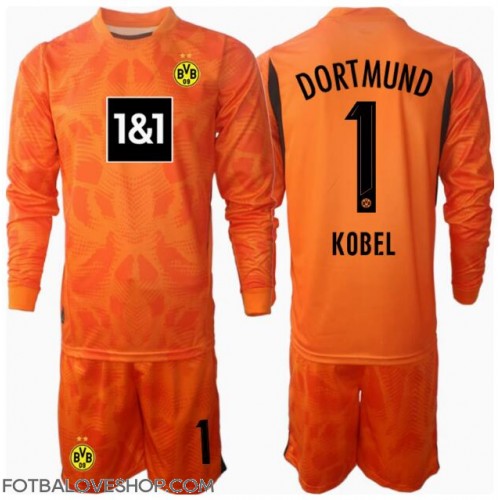 Borussia Dortmund Gregor Kobel #1 Brankářské Dětské Alternativní Dres 2024-25 Dlouhý Rukáv (+ trenýrky)