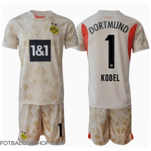 Borussia Dortmund Gregor Kobel #1 Brankářské Dětské Domácí Dres 2024-25 Krátký Rukáv (+ trenýrky)