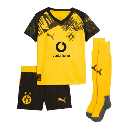 Borussia Dortmund Jobe Bellingham #7 Dětské Domácí Dres 2025-26 Krátký Rukáv (+ trenýrky)