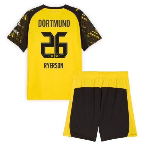 Borussia Dortmund Julian Ryerson #26 Dětské Domácí Dres 2025-26 Krátký Rukáv (+ trenýrky)