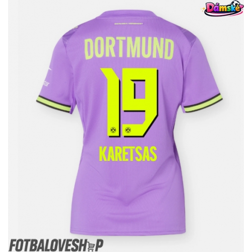 Borussia Dortmund Konstantinos Karetsas #19 Dámské Alternativní Dres 2026-27 Krátký Rukáv
