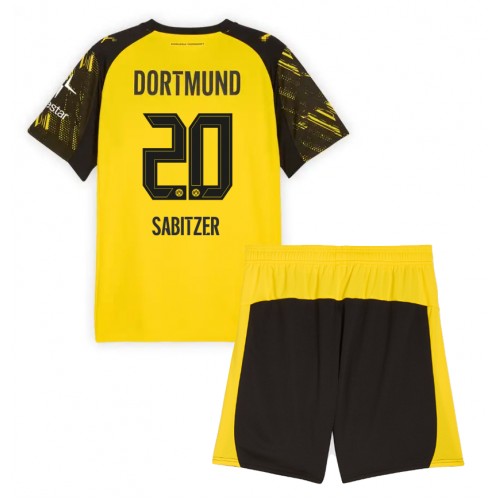 Borussia Dortmund Marcel Sabitzer #20 Dětské Domácí Dres 2025-26 Krátký Rukáv (+ trenýrky)