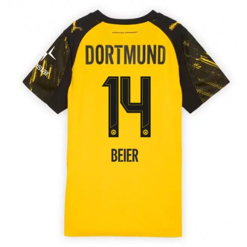 Borussia Dortmund Maximilian Beier #14 Dámské Domácí Dres 2025-26 Krátký Rukáv