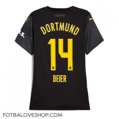 Borussia Dortmund Maximilian Beier #14 Dámské Venkovní Dres 2024-25 Krátký Rukáv