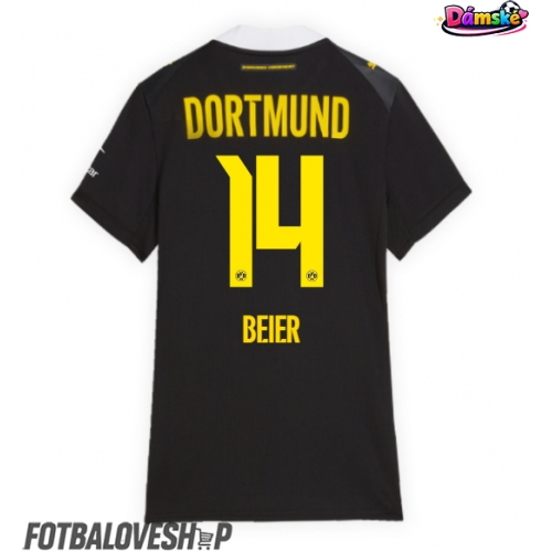 Borussia Dortmund Maximilian Beier #14 Dámské Venkovní Dres 2026-27 Krátký Rukáv