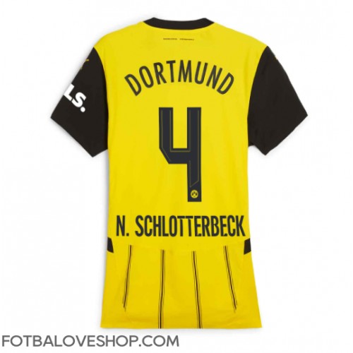 Borussia Dortmund Nico Schlotterbeck #4 Dámské Domácí Dres 2024-25 Krátký Rukáv