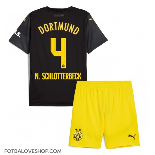 Borussia Dortmund Nico Schlotterbeck #4 Dětské Venkovní Dres 2024-25 Krátký Rukáv (+ trenýrky)
