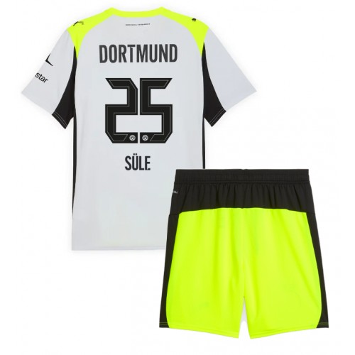 Borussia Dortmund Niklas Sule #25 Dětské Venkovní Dres 2025-26 Krátký Rukáv (+ trenýrky)