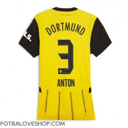 Borussia Dortmund Waldemar Anton #3 Dámské Domácí Dres 2024-25 Krátký Rukáv