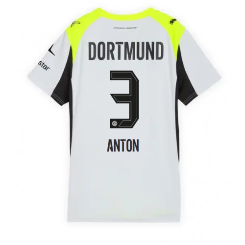 Borussia Dortmund Waldemar Anton #3 Dámské Venkovní Dres 2025-26 Krátký Rukáv