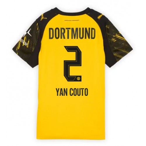Borussia Dortmund Yan Couto #2 Dámské Domácí Dres 2025-26 Krátký Rukáv