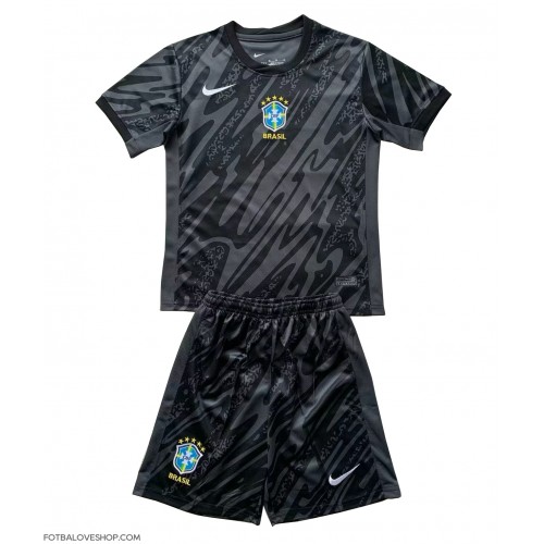 Brazílie Brankářské Dětské Venkovní Dres Copa America 2024 Krátký Rukáv (+ trenýrky)