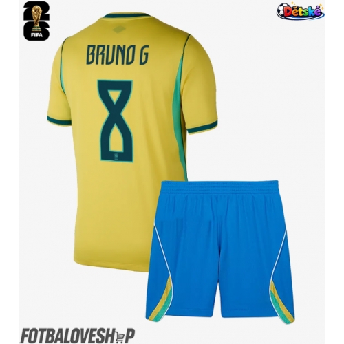 Brazílie Bruno Guimaraes #8 Dětské Domácí Dres MS 2026 Krátký Rukáv (+ trenýrky)