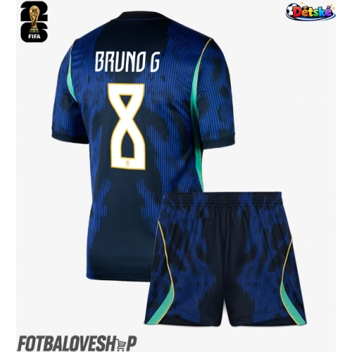 Brazílie Bruno Guimaraes #8 Dětské Venkovní Dres MS 2026 Krátký Rukáv (+ trenýrky)
