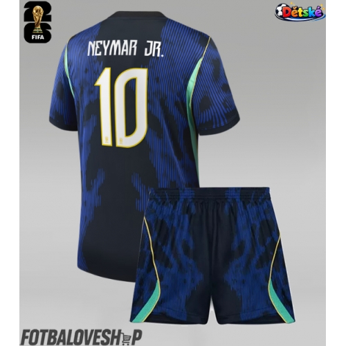 Brazílie Neymar Jr #10 Dětské Venkovní Dres MS 2026 Krátký Rukáv (+ trenýrky)