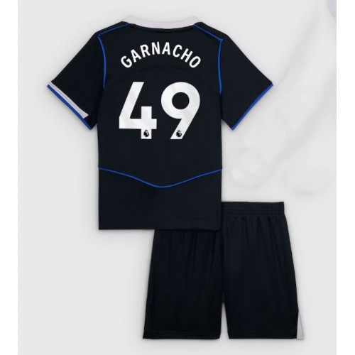 Chelsea Alejandro Garnacho #49 Dětské Alternativní Dres 2025-26 Krátký Rukáv (+ trenýrky)