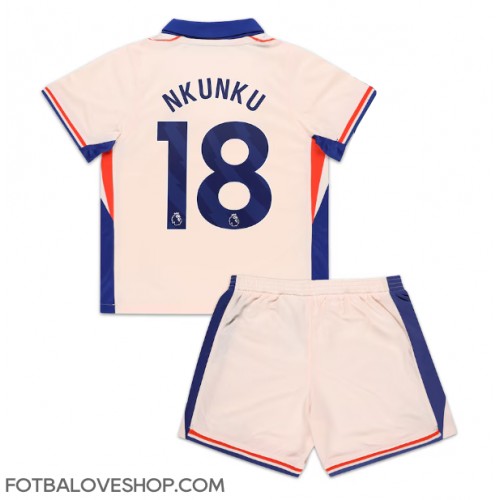 Chelsea Christopher Nkunku #18 Dětské Venkovní Dres 2024-25 Krátký Rukáv (+ trenýrky)