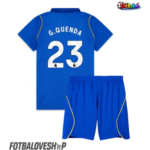 Chelsea Geovany Quenda #23 Dětské Domácí Dres 2026-27 Krátký Rukáv (+ trenýrky)