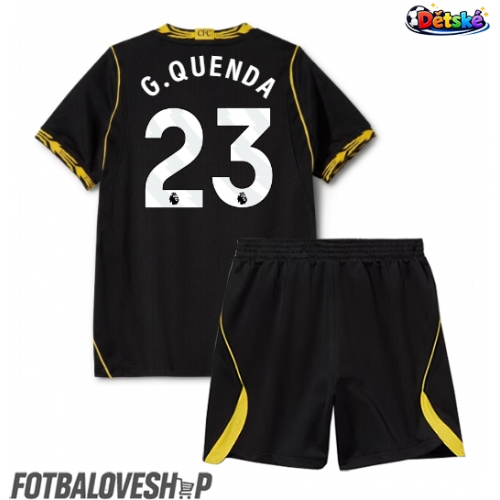 Chelsea Geovany Quenda #23 Dětské Venkovní Dres 2026-27 Krátký Rukáv (+ trenýrky)