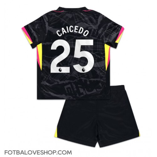 Chelsea Moises Caicedo #25 Dětské Alternativní Dres 2024-25 Krátký Rukáv (+ trenýrky)