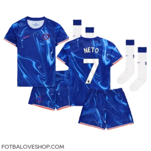 Chelsea Pedro Neto #7 Dětské Domácí Dres 2024-25 Krátký Rukáv (+ trenýrky)