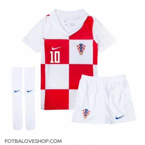 Chorvatsko Luka Modric #10 Dětské Domácí Dres ME 2024 Krátký Rukáv (+ trenýrky)