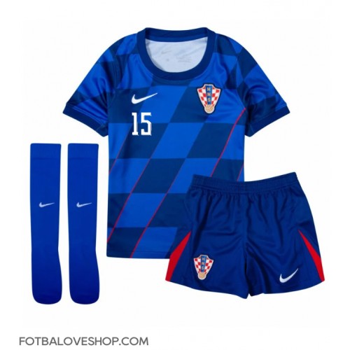 Chorvatsko Mario Pasalic #15 Dětské Venkovní Dres ME 2024 Krátký Rukáv (+ trenýrky)