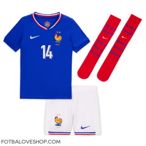 Francie Adrien Rabiot #14 Dětské Domácí Dres ME 2024 Krátký Rukáv (+ trenýrky)