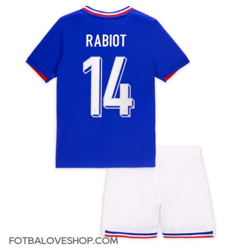Francie Adrien Rabiot #14 Dětské Domácí Dres ME 2024 Krátký Rukáv (+ trenýrky)