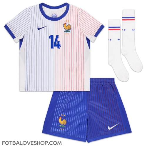 Francie Adrien Rabiot #14 Dětské Venkovní Dres ME 2024 Krátký Rukáv (+ trenýrky)