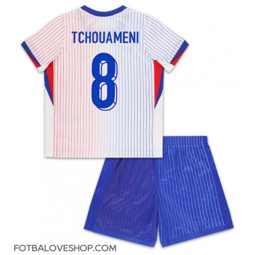 Francie Aurelien Tchouameni #8 Dětské Venkovní Dres ME 2024 Krátký Rukáv (+ trenýrky)