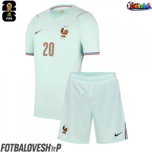 Francie Desire Doue #20 Dětské Venkovní Dres MS 2026 Krátký Rukáv (+ trenýrky)