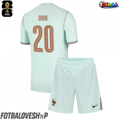Francie Desire Doue #20 Dětské Venkovní Dres MS 2026 Krátký Rukáv (+ trenýrky)