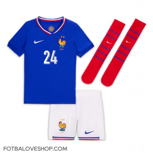 Francie Ibrahima Konate #24 Dětské Domácí Dres ME 2024 Krátký Rukáv (+ trenýrky)