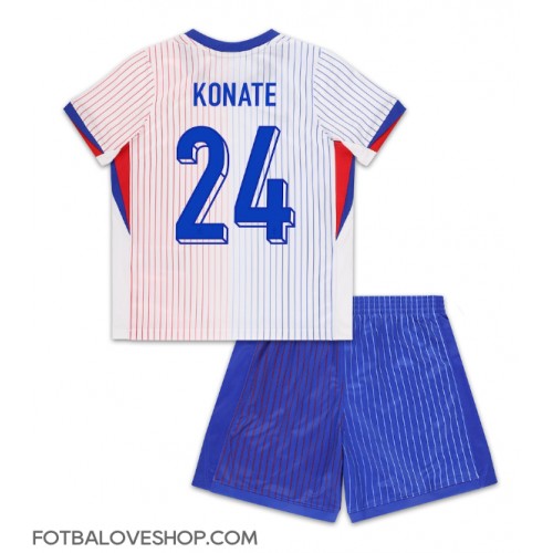 Francie Ibrahima Konate #24 Dětské Venkovní Dres ME 2024 Krátký Rukáv (+ trenýrky)