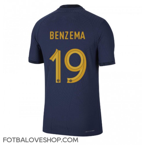 Francie Karim Benzema #19 Domácí Dres MS 2022 Krátký Rukáv
