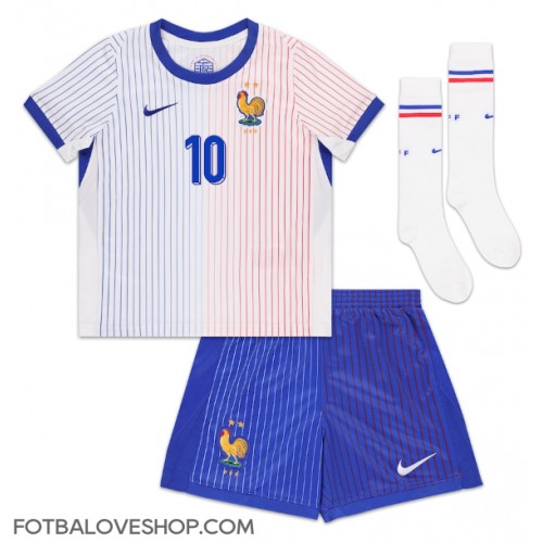 Francie Kylian Mbappe #10 Dětské Venkovní Dres ME 2024 Krátký Rukáv (+ trenýrky)