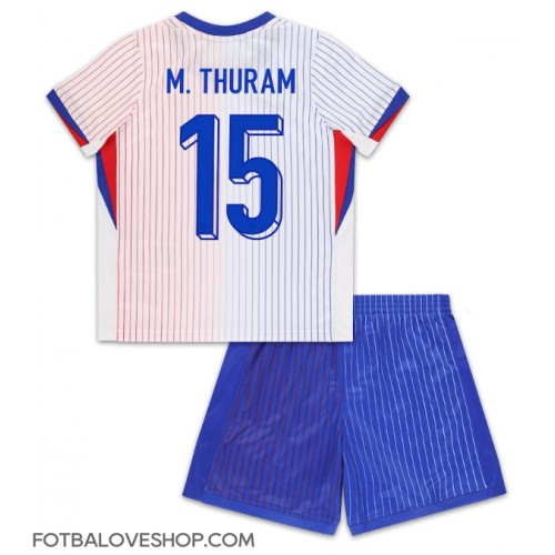Francie Marcus Thuram #15 Dětské Venkovní Dres ME 2024 Krátký Rukáv (+ trenýrky)