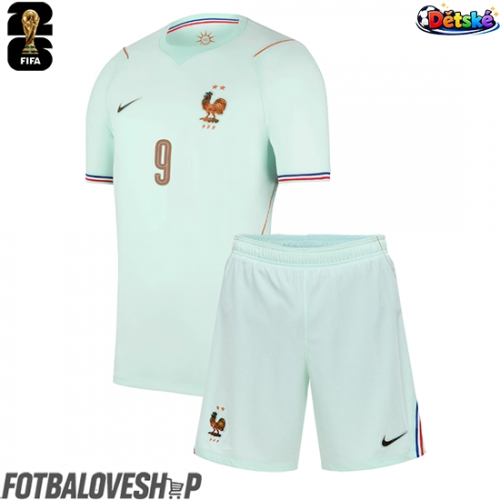 Francie Marcus Thuram #9 Dětské Venkovní Dres MS 2026 Krátký Rukáv (+ trenýrky)
