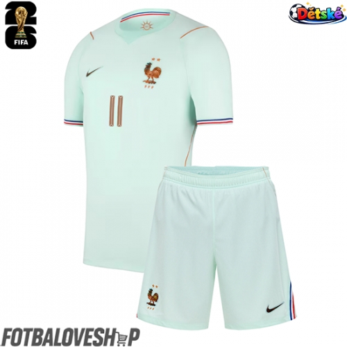 Francie Michael Olise #11 Dětské Venkovní Dres MS 2026 Krátký Rukáv (+ trenýrky)