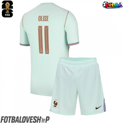 Francie Michael Olise #11 Dětské Venkovní Dres MS 2026 Krátký Rukáv (+ trenýrky)