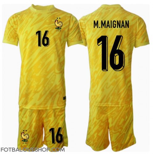 Francie Mike Maignan #16 Brankářské Dětské Domácí Dres ME 2024 Krátký Rukáv (+ trenýrky)