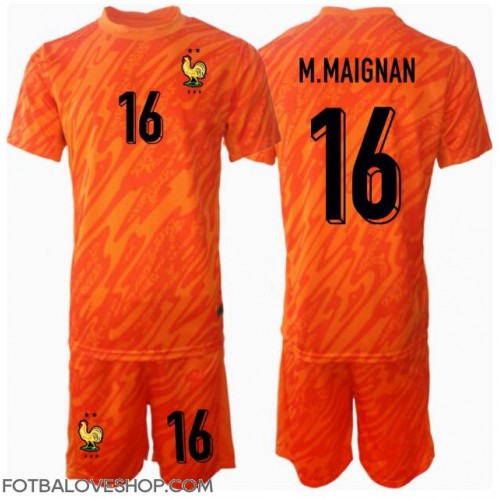 Francie Mike Maignan #16 Brankářské Dětské Venkovní Dres ME 2024 Krátký Rukáv (+ trenýrky)