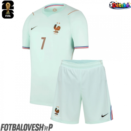 Francie Ousmane Dembele #7 Dětské Venkovní Dres MS 2026 Krátký Rukáv (+ trenýrky)