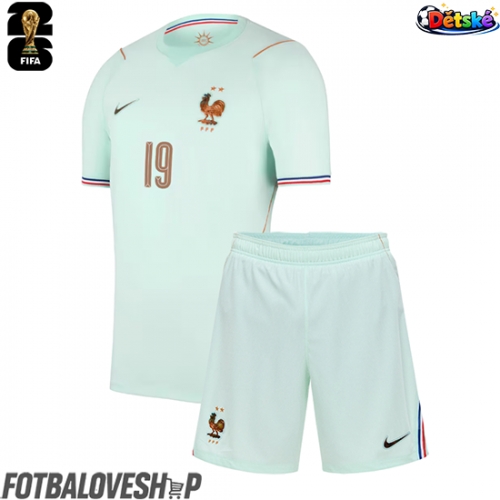 Francie Theo Hernandez #19 Dětské Venkovní Dres MS 2026 Krátký Rukáv (+ trenýrky)