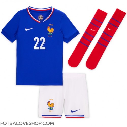 Francie Theo Hernandez #22 Dětské Domácí Dres ME 2024 Krátký Rukáv (+ trenýrky)