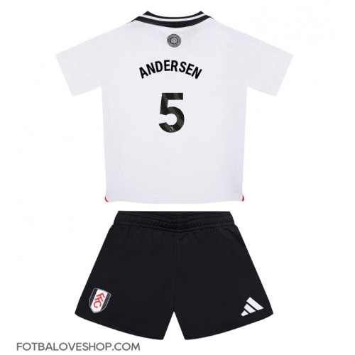 Fulham Joachim Andersen #5 Dětské Domácí Dres 2024-25 Krátký Rukáv (+ trenýrky)